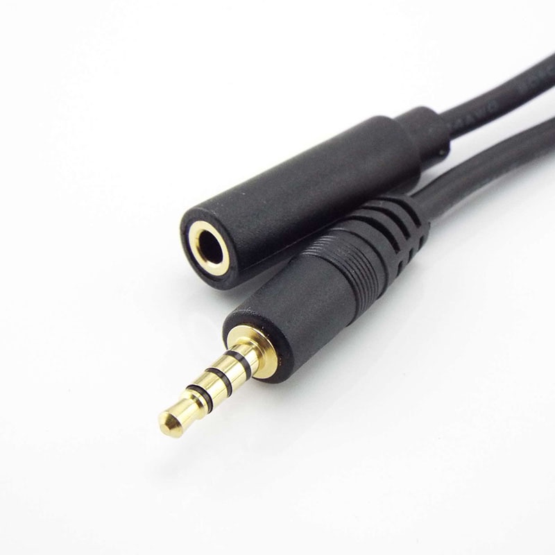 สายเคเบิลต่อขยายสเตอริโอ 3.5 มม. 3 ขั้ว 4 ขั้ว ตัวผู้ เป็นตัวเมีย แจ็ค AUX ตัวผู้ สําหรับหูฟังรถยนต์ ลําโพง เครื่องเสียง