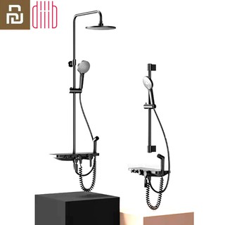 ฝักบัว อาบน้ำ Xiaomi Diiib Shower Set Compression Black Diamond Bathroom Series Durable Copper Body Shelf Bidet Sprayer