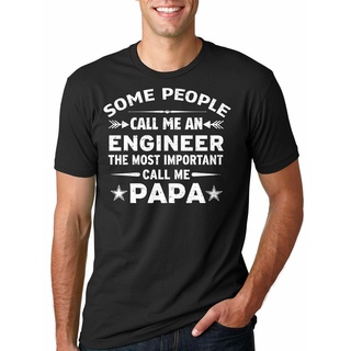 T-shirt  เสื้อยืด พิมพ์ลายวิศวกร Papa Dad ของขวัญวันพ่อS-5XL