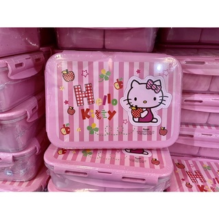 กล่องข้าว superlock ลายคิตตี้ Sanrio ลิขสิทธ์แท้ เข้าไมโครเวฟได้1,450ml