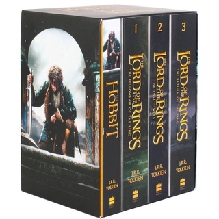 นวนิยายแฟนตาซีภาษาอังกฤษ The Hobbit and The Lord of the Rings Boxed Set by JRR Tolkien