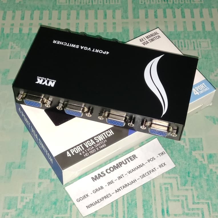 LAYAR NYK VGA Switch 4 PORT / VGA Switch 4Port 4 X 1 Screen / VGA Switch / VGA Switcher 4Port MANUAL
