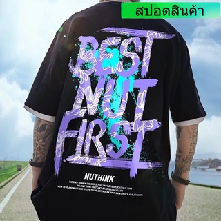 เสื้อยืดแขนสั้น พิมพ์ลายตัวอักษร ทรงหลวม สไตล์ฮิปฮอป สตรีท ฤดูร้อน สําหรับผู้ชาย ผู้หญิง ทุกเพศ