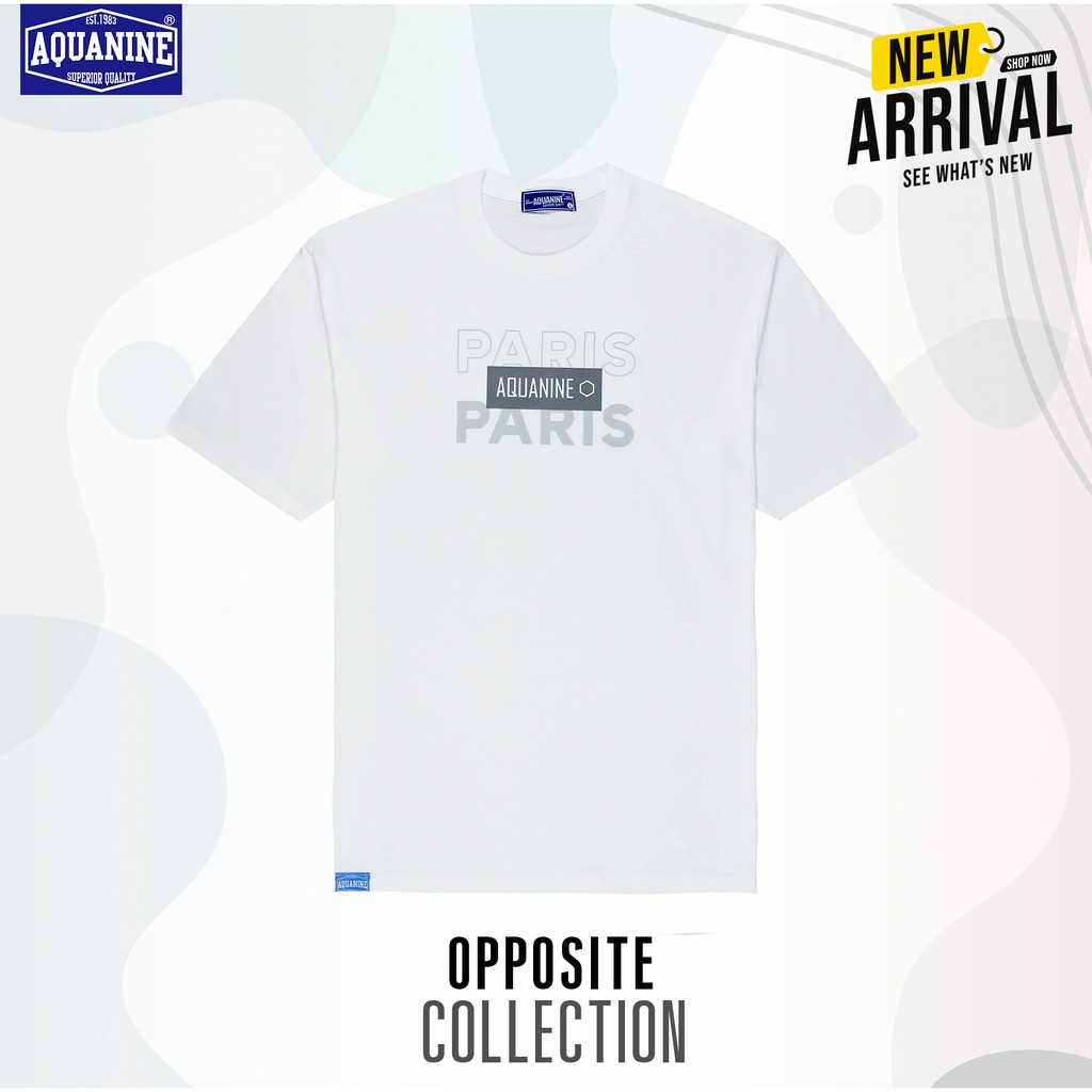 AQUANINE เสื้อยืดผู้ชาย เสื้อยืดผู้หญิง รุ่น OPPOSITE มินิมอล สตรีท ลิขสิทธิ์แท้