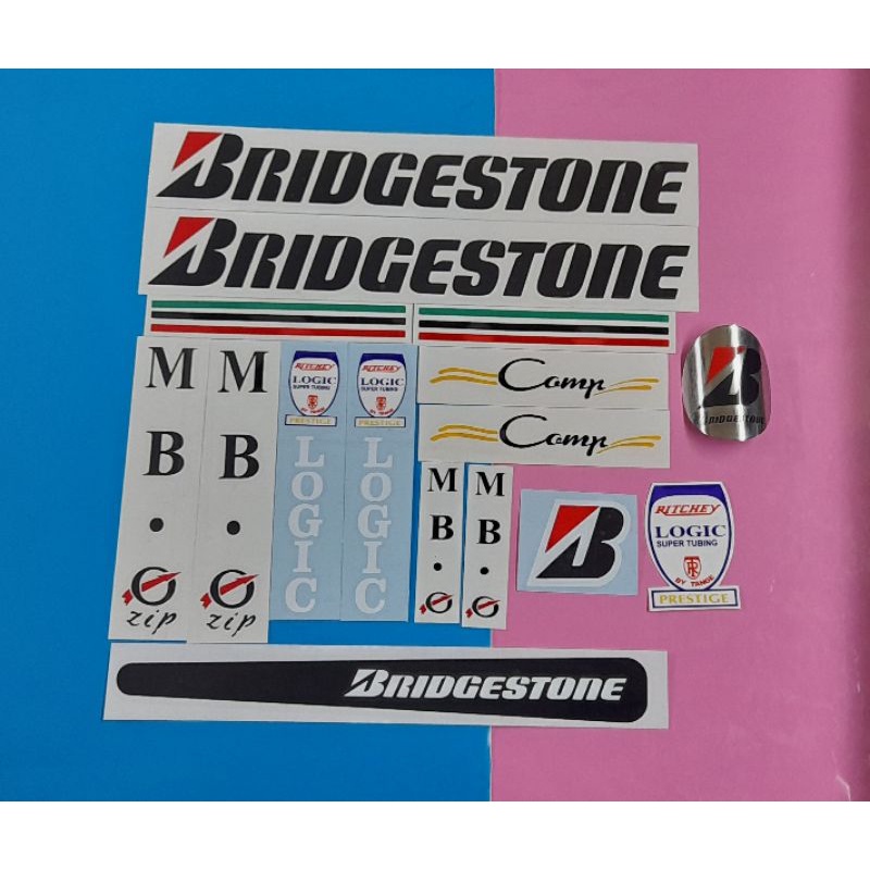 สัญลักษณ์จักรยาน Bridgestone แบบกําหนดเอง + สติ๊กเกอร์ติดจักรยาน Brodgestone Mb 0