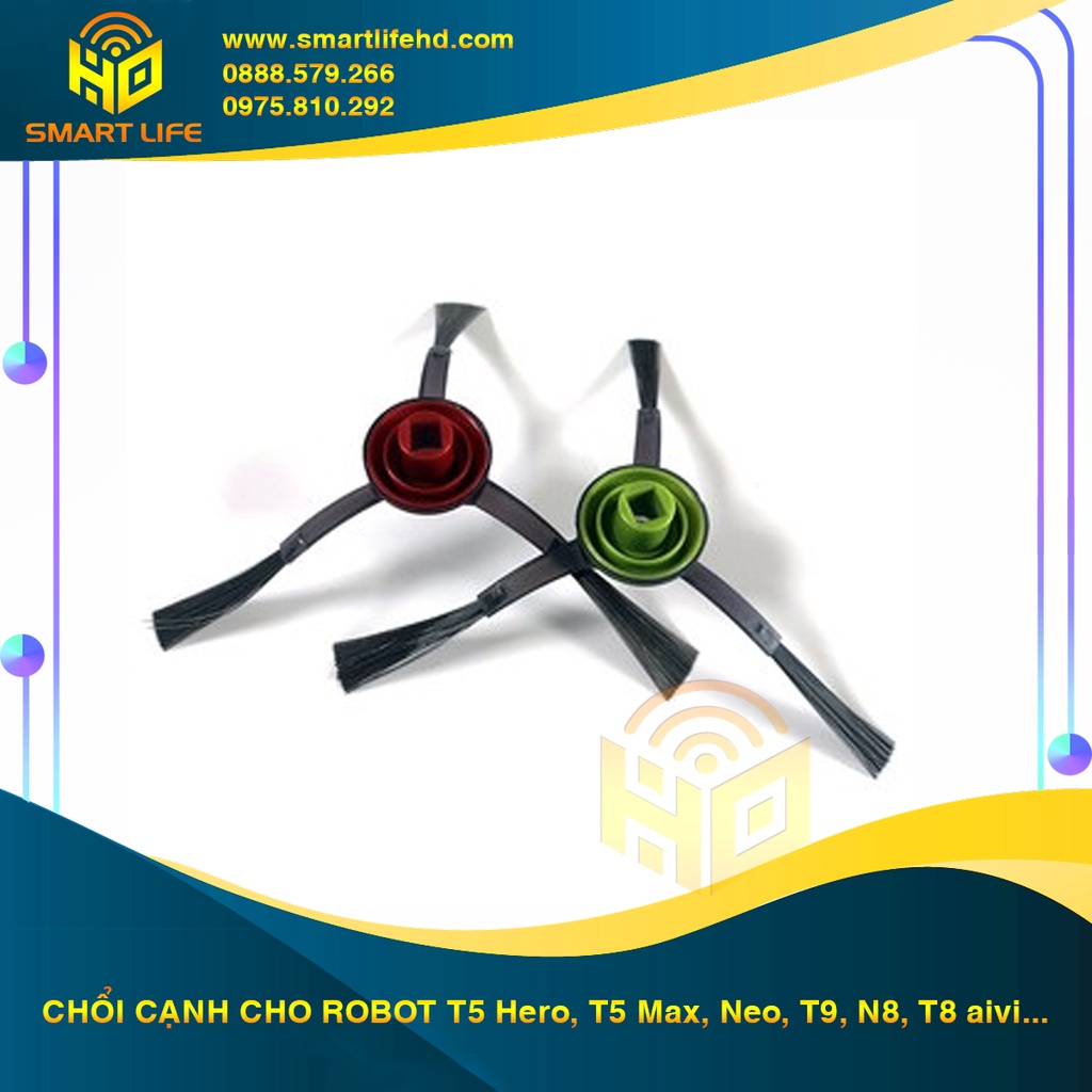 แปรงด้านข้างและอุปกรณ์กวาด Deebot DN33, Dn320, Dn39, DN36, DN55, DN520, T5 Hero, T5 Max, Neo, T9, N8