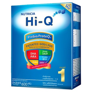 ✨นาทีทอง✨ ไฮคิว พรีไบโอโพรเทก นมผงดัดแปลงสำหรับทารก 600กรัม Hi-Q Prebio ProteQ Milk Powder 600g