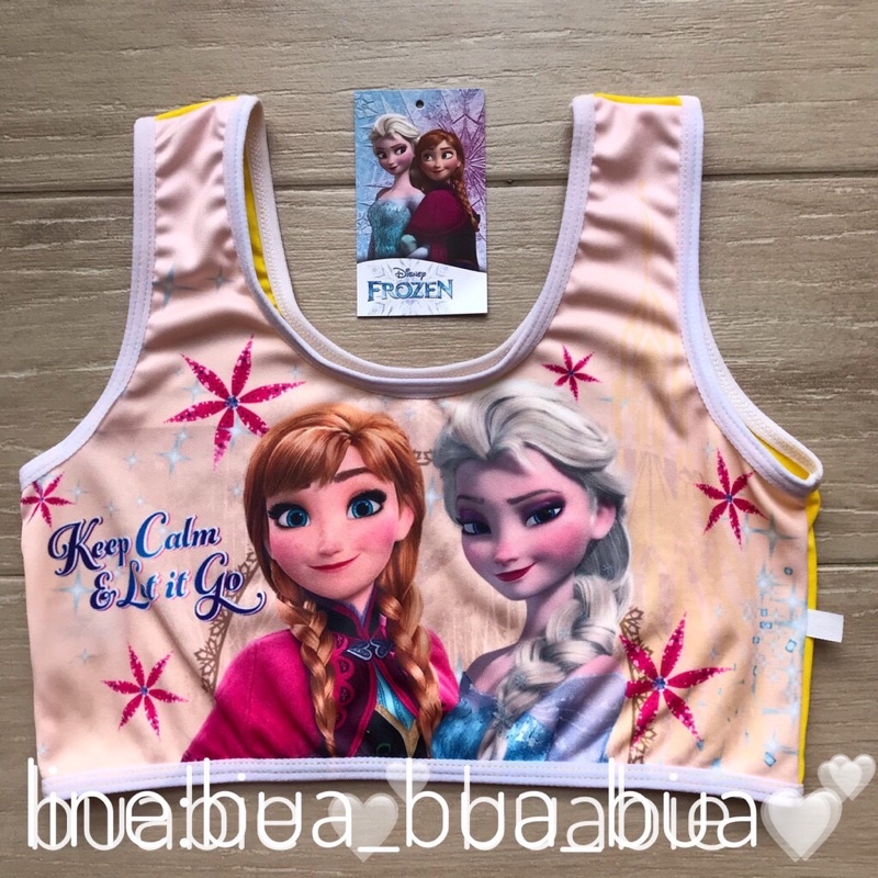 แพค 5ตัว เสื้อกล้าม เสื้อซับใน เด็กผู้หญิง ทรงสั้น ครึ่งตัว สี งานลิขสิทธิ์ เอลซ่า Elsa Frozen S-XL - รูปที่ 5
