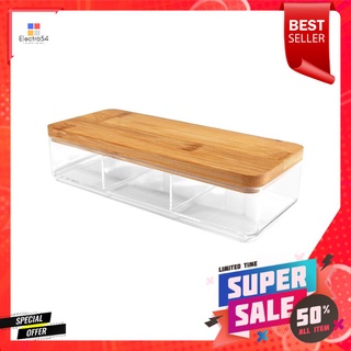 กล่องใสฝาไม้ STACKO MOKU BB01023 9.2x21.2x5.1 ซม.CLEAR BOX WITH WOODEN LID STACKO MOKU BB01023 9.2X21.2X5.1CM