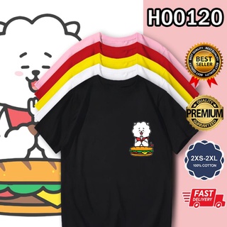 เสื้อยืดสีขาว - 🌈หุ้นท้องถิ่นH00120RJKPOPBTSฟาสต์ฟู้ดฮอทดอกเสื้อยืดแกะเกาหลีสไตล์โรงงานขนาดใหญ่แฟช