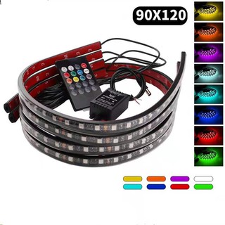 FS LEDไฟใต้ท้องรถ 90CM/120CM DC12V พร้อมรีโมทRGB เปลี่ยนสี เปลี่ยนstep