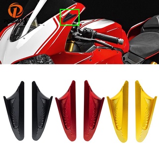 【พร้อมส่ง】แผ่นปิดกระจกมองหลังรถจักรยานยนต์ คุณภาพสูง สําหรับ Ducati PANIGALE 899 1199 2012-2015 1 คู่