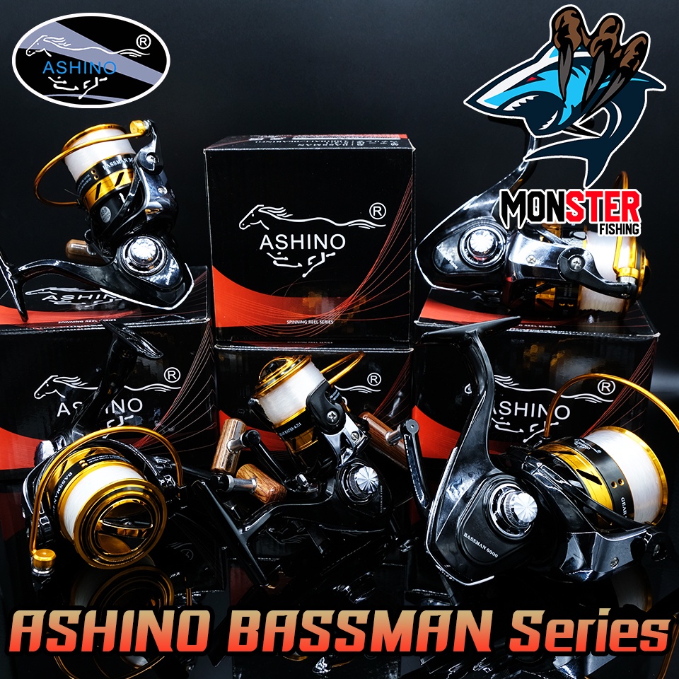 รอกสปินนิ่ง อาชิโน่ ASHINO BASSMAN 1000/2000/3000/4000/5000/6000 (แถมเอ็นฟรี)