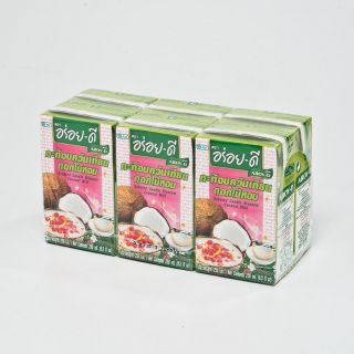 อร่อยดี กะทิอบควันเทียน ดอกไม้หอม ขนาด 250ml/กล่อง ยกแพ็ค 6กล่อง Aroy-D Coconut Milk