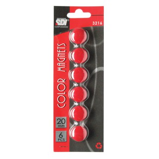 เม็ดแม่เหล็ก สีแดง 6 เม็ด SDI 3216 6 red magnetic tablets, SDI 3216