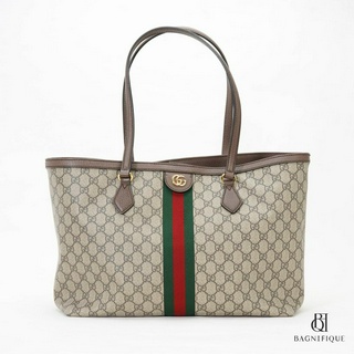 GUCCI TOTE BROWN OPIDIA GG SUPREME MONOGRAM GHW