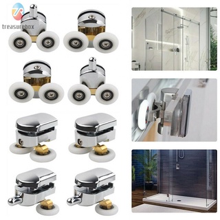 【TRSBX】Pulleys 23mm 4pcs ABS + Zinc Alloy Glass Shower Doors Single Shower Door Rollers