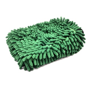 ถุงมือล้างรถเนื้อผ้าไมโครไฟเบอร์ ขนยาว หนานุ่ม- Maxshine Micro Chenille Wash Mitt – Green