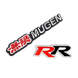 สติกเกอร์โลโก้ MUGEN RR อลูมิเนียม 3 มิติ สําหรับติดตกแต่งรถยนต์ Honda