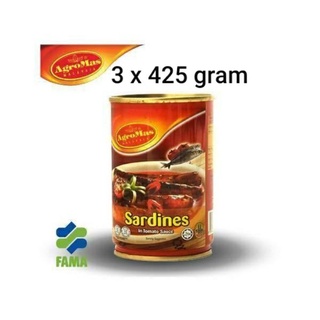 Sardines 3x425 gram ปลาซาร์ดีน (3 กระป๋อง x 425 กรัม)