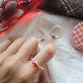 Midnight Luna - Cherry ring แหวนลูกปัดญี่ปุ่นเชอรี่