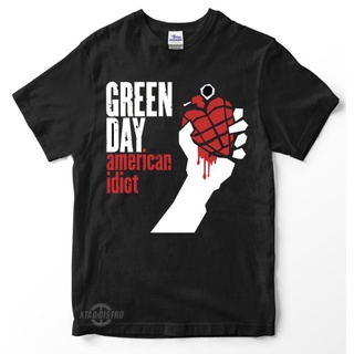 เสื้อผ้าผชเสื้อยืด ลาย Greenday AMERICAN Idixt สไตล์พังก์ พรีเมี่ยมS-5XL