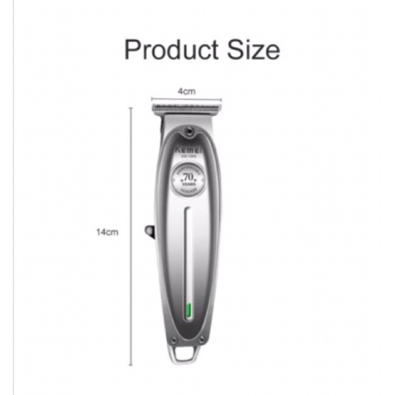 Kemei KM1949 KM1949a KM9371 แบตตาเลียนตัดผม Clipper Trimmer คุณภาพดีมาก ใบตัดละเอียด 0.45-0.8MM. แบบชาร์จไฟฟ้า - รูปที่ 3