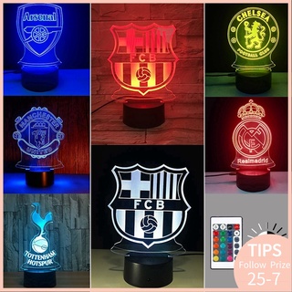 ۞โคมไฟ Led รูปฟุตบอล Fcb Realmadrid สําหรับตกแต่งห้องนอน