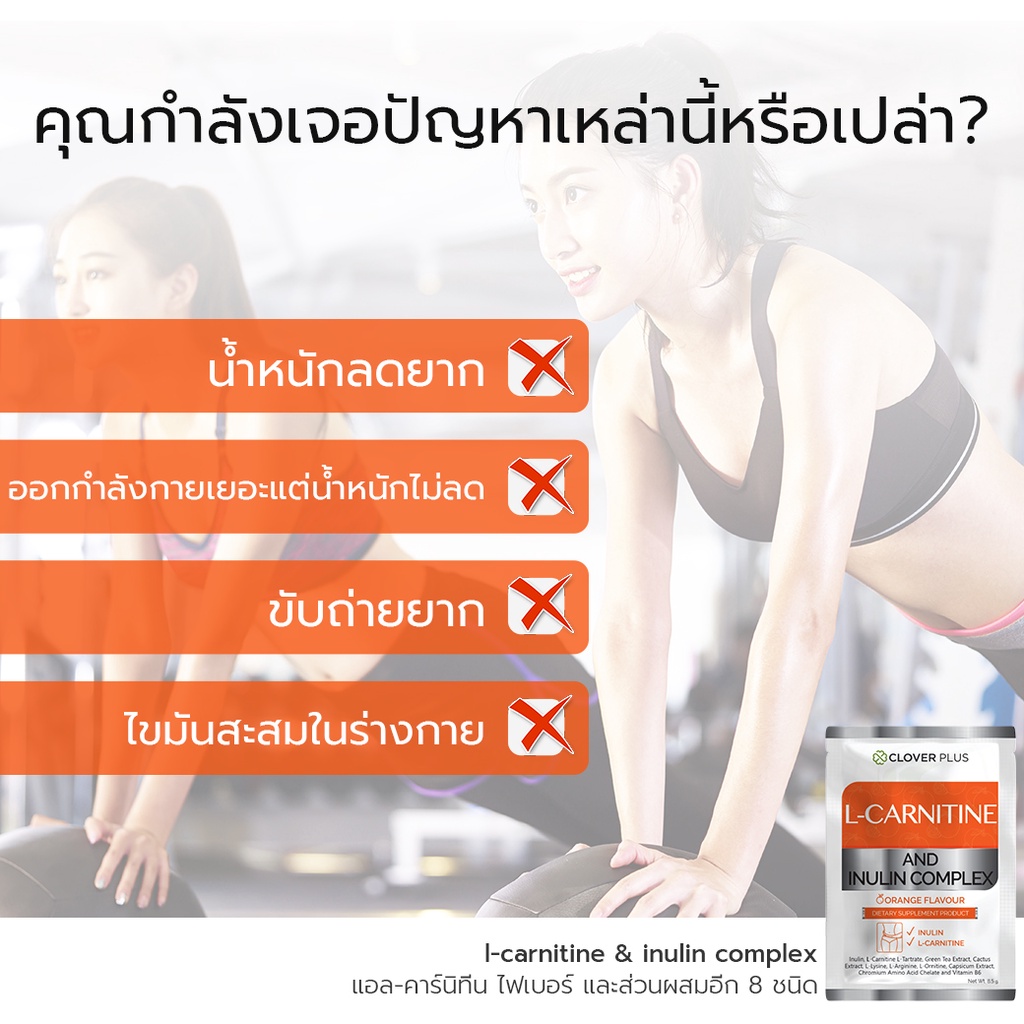 L-CARNITINE AND INULIN COMPLEX 1 ซอง (8.5 g.) เพิ่มการเผาผลาญ ดีท็อกซ์ ...