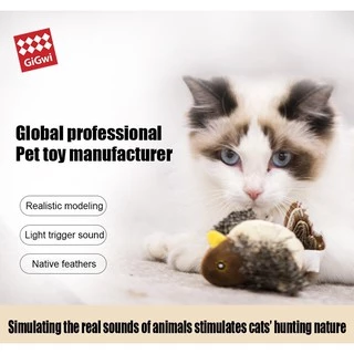 [🚚 พร้อมส่ง] Gigwi นกมีเสียง Interactive Cat Toys ของเล่นแมว ตุ๊กตารูปสัตว์พร้อมเสียงร้อง ตุ๊กตาแมว