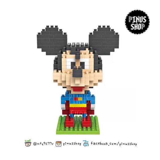 Lego nano block Wisehawk Mickey Mouse Cosplay Super hero Super man Size M ตัวต่อ เลโก้นาโนบล็อค มิกกี้เม้าส์ ซุปเปอร์แมน