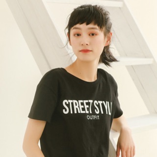 เสื้อยืดคอกลมแขนสั้นสไตล์เกาหลี สกรีนลาย street style เนื้อนุ่มๆ