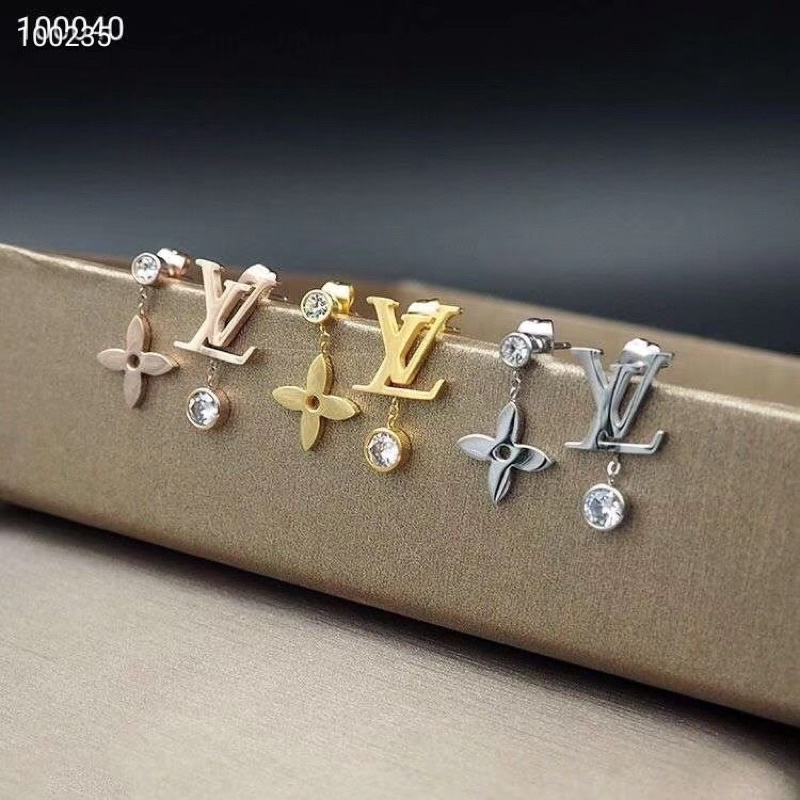 พร้อมส่ง ต่างหู ติดหู ต่างหูเพชร ตุ้งติ้งลายดอดต่อเพชร วัสดุงานสแตนเลสแท้สวยดีที่สุด