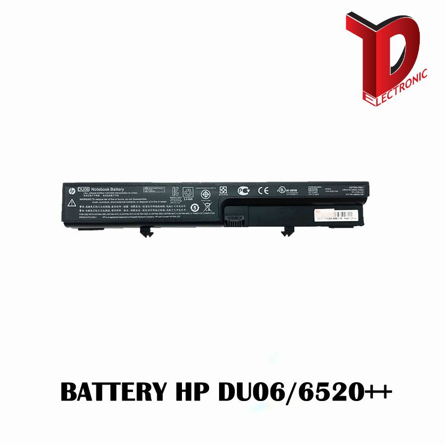 BATTERY HP 6520++ของแท้ DU06 COMPAQ 511 515 516 6520S 6530S 6531S / แบตเตอรี่โน๊ตบุ๊คเอชพี แท้ (ORG)