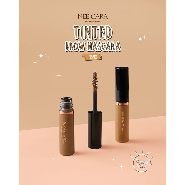 มาสคาร่าคิ้วนีคาร่า Nee cara tinted brow mascara N-590 มาสคาร่าคิ้ว