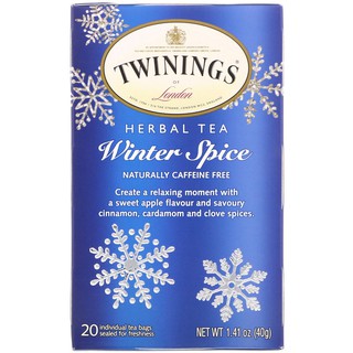 ขายแยกซอง 2กรัม Twinings, Herbal Tea, Winter Spice, Caffeine Free,