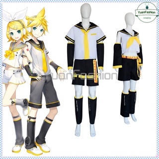 [พร้อมส่ง] Vocaloid ชุดคอสเพลย์อนิเมะ Crypton Future Media Kagamine Rin Len สําหรับผู้หญิง