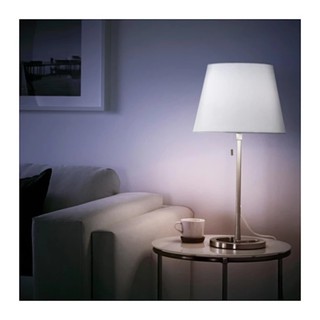 NYFORS โคมไฟตั้งโต๊ะ Table lamp สูง 77 cm (นิเกิล-ขาว)