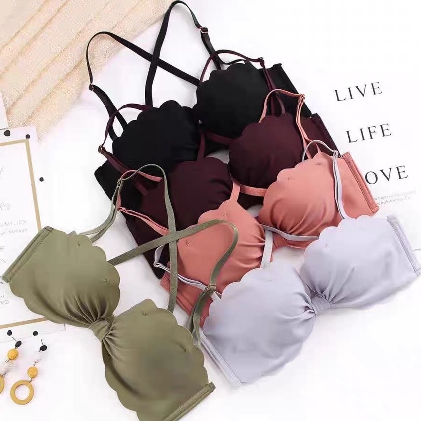สินค้ามาใหม่ เสื้อชั้นใน​ ไร้โครง มีฟองดันทรงในตัว ผ้านุ่มใส่สบาย