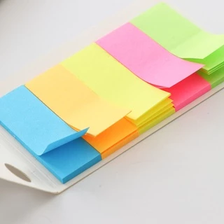 🌈กระดาษโน๊ตกาวในตัว Sticky Note กระดาษบันทึกข้อความแบบพับ 5แถวปกขาว✔️พร้อมส่ง กระดาษโน๊ต จดบันทึก
