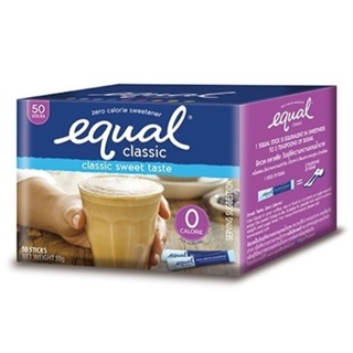 อิควล EQUAL Sachets วัตถุให้ความหวานแทนน้ำตาล ขนาด 50 ซอง× 3 กล่อง