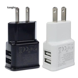 Md☆อะแดปเตอร์ชาร์จ USB 5V 2.1A พอร์ตคู่ ปลั๊ก US สําหรับ Samsung iPhone iPad iPod