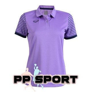 เสื้อโปโลผู้หญิงคอปกแขนสั้นสีม่วง grand sport ผ้า โพลีเอสเตอร์ 012778 S-2XL(3L)