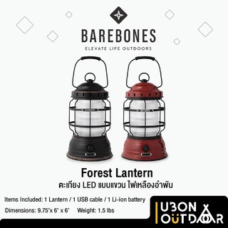 Barebones Forest Lantern ตะเกียงLEDวินเทจแบบชาร์ตได้ ขนาดใหญ่ ให้ความสว่าง 220 ลูเมน