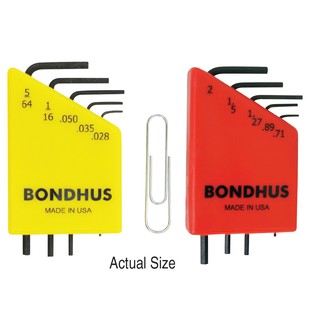 ชุดประแจหกเหลี่ยมตัวแอล Mini Set นิ้ว/มิล Double Pack BONDHUS 20393 ProGuard Miniature Hex L-Wrench Set  บอนด์ฮัส