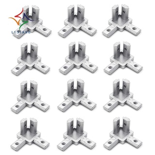 T-Slot Aluminum Stretch Profile 2020 Series 3-Way Angle Bracket Connector With Screw