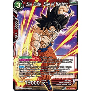 DB DB-BT16-006 Son Goku, Sign of Mastery Realm of Gods Rare EN BT16-006 0821000021671