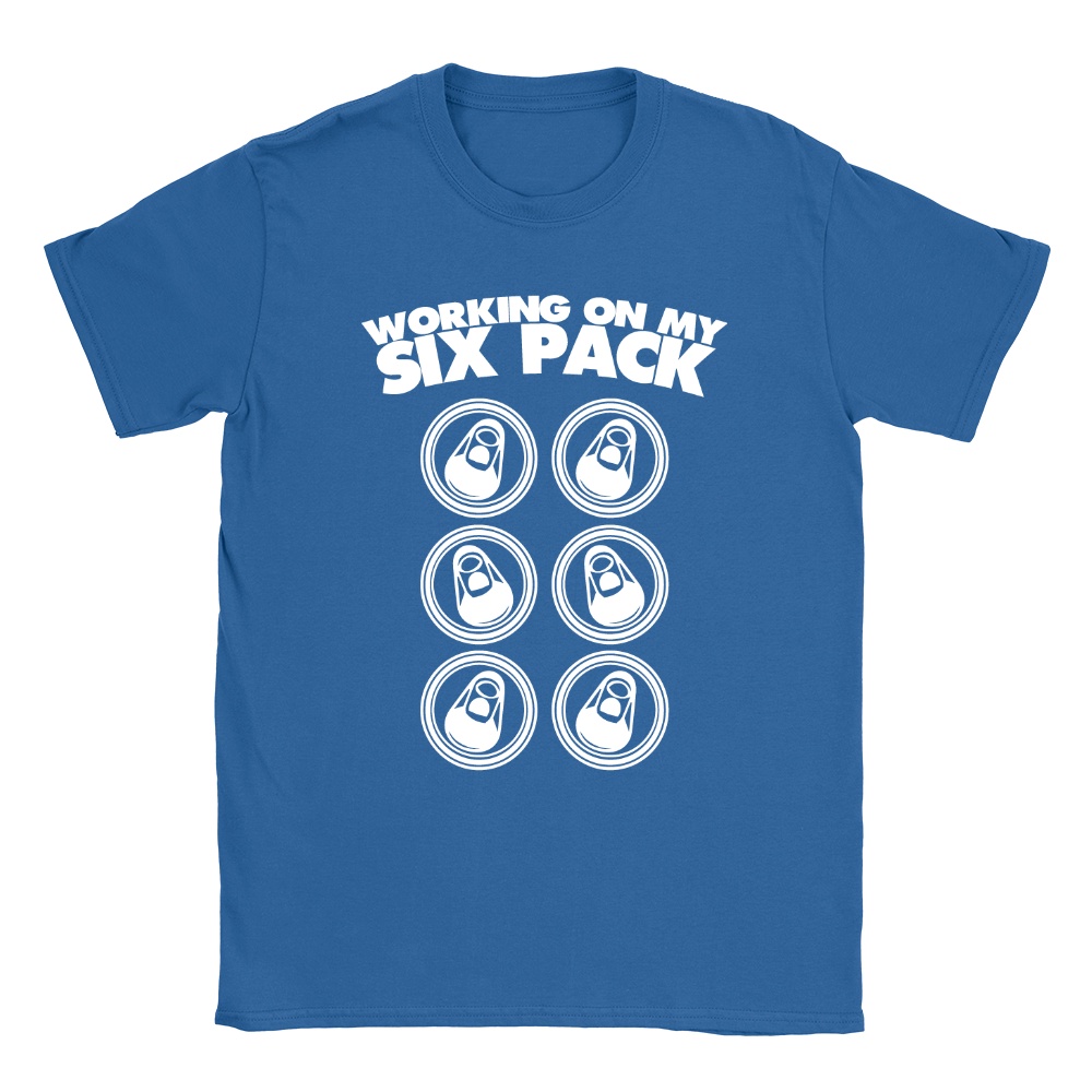 Working On My Six Pack Mens T-Shirt Funny Top Drinking Beer