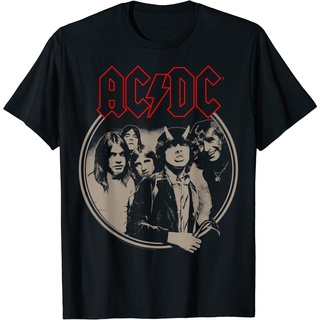 เสื้อยืดผ้าฝ้ายพรีเมี่ยม เสื้อยืด กรอบ Ac DC สําหรับผู้ใหญ่