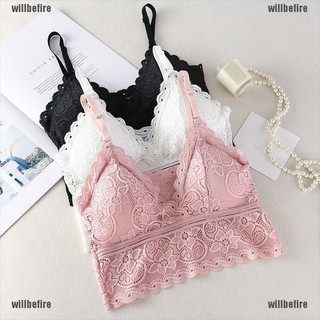Willbefire บราลูกไม้ คอวีลึก สําหรับ
